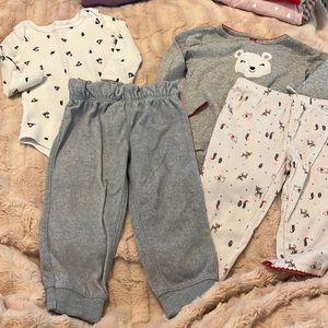Carters 2 holiday girls outfits size 18 months